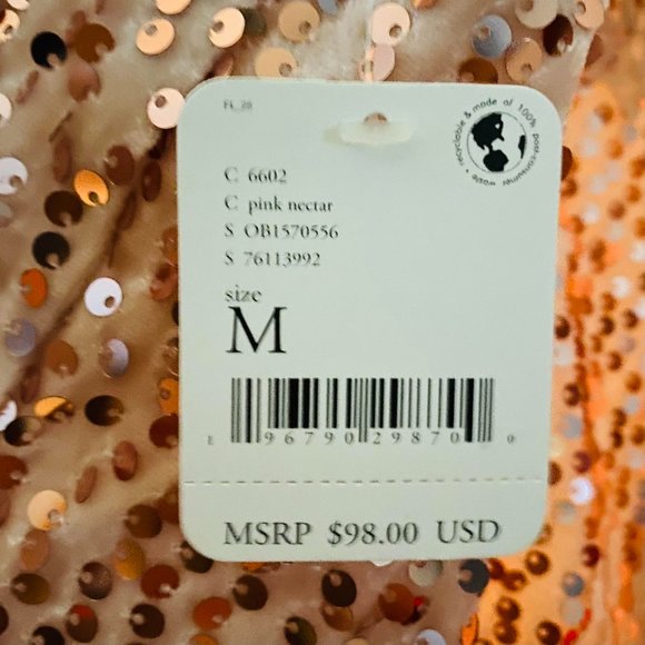 Free People Sequin and Lace That Girl Mini Dress NWT - Picture 6 of 7